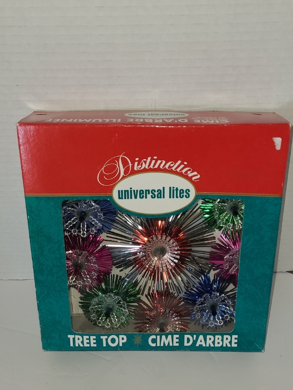Vintage Illuminated Multicolor Tree Top Light Set 1988